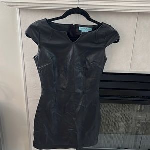 Super sexy mini black leather Guess by Marciano dress